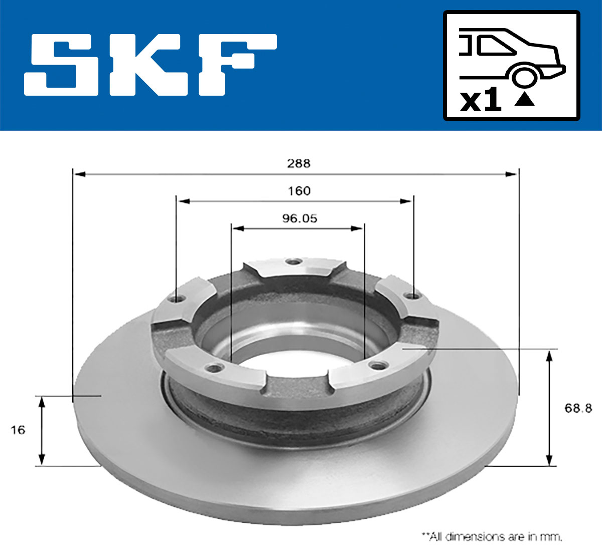 SKF VKBD 90258 S1 Disc frana